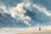 Water color image of a tsunami.